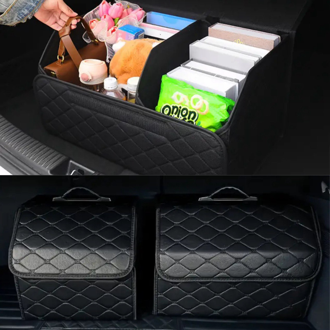 Sac de Rangement pour coffre voiture - Noir Carreaux