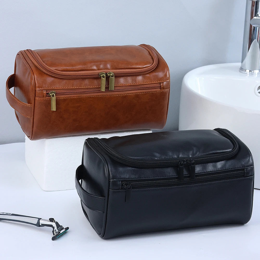 Organisateur de Toilette de Voyage pour Homme - Cuir PU