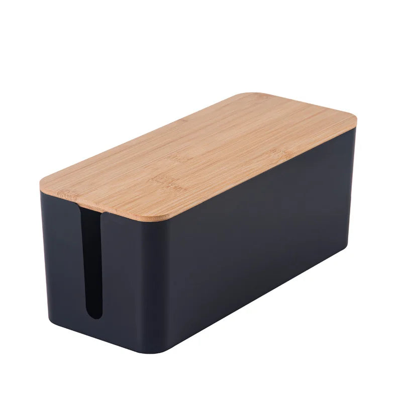 Boîte de Rangement Minimaliste pour Câbles et Prises de Bureau