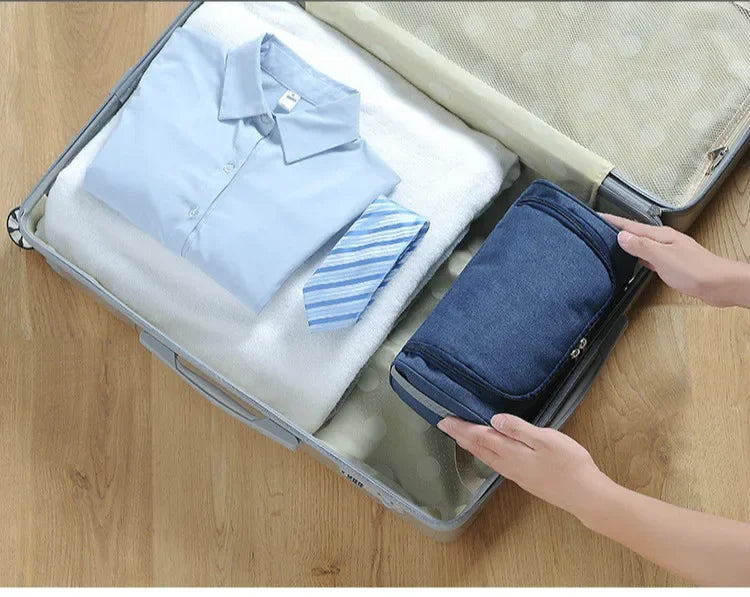 Organisateur de Toilette de Voyage pour Homme - Cuir PU