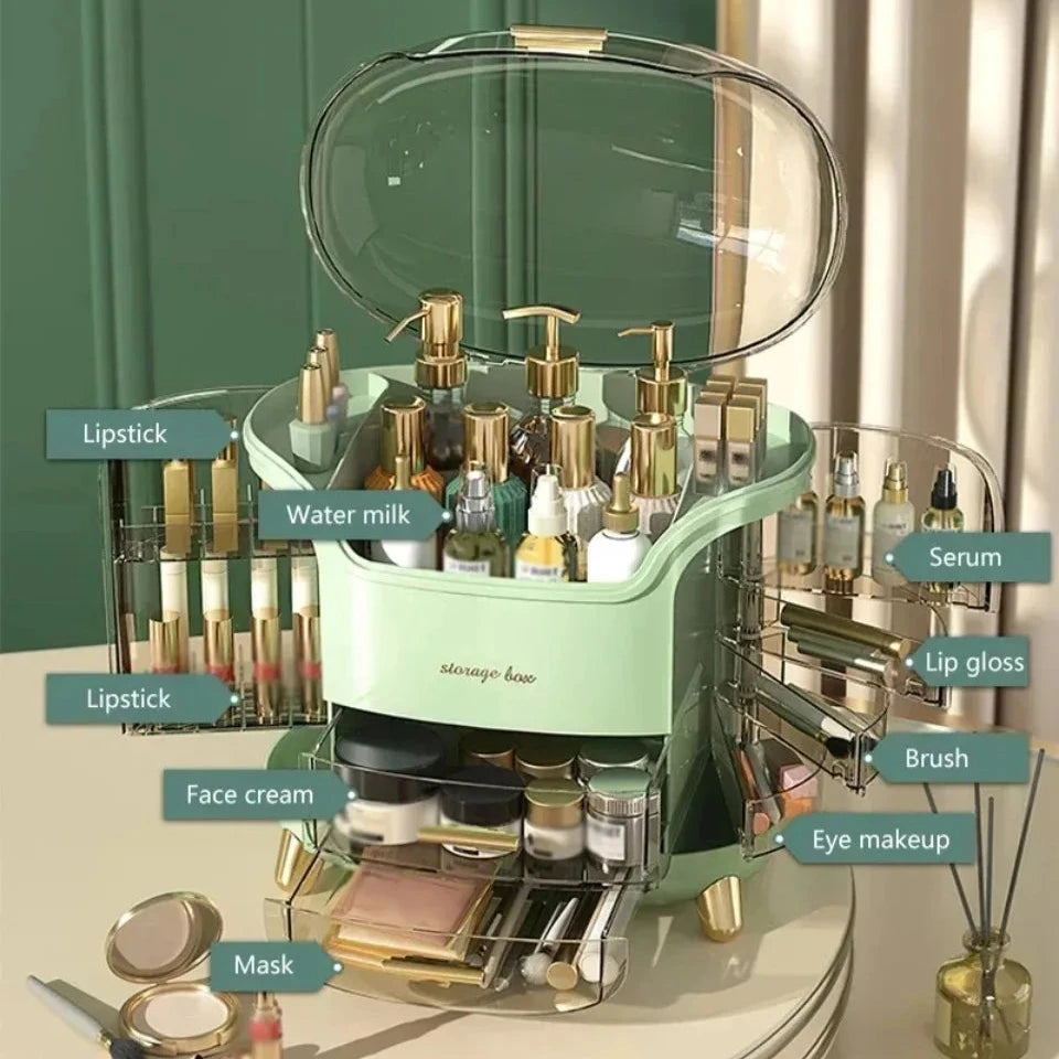 Organisateur de Maquillage - Boîte de Rangement pour Bijoux et Cosmétiques