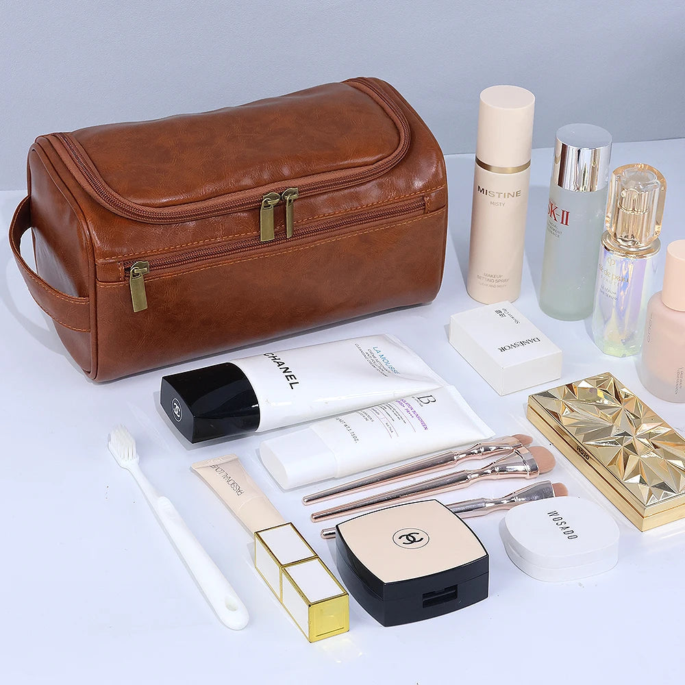 Organisateur de Toilette de Voyage pour Homme - Cuir PU