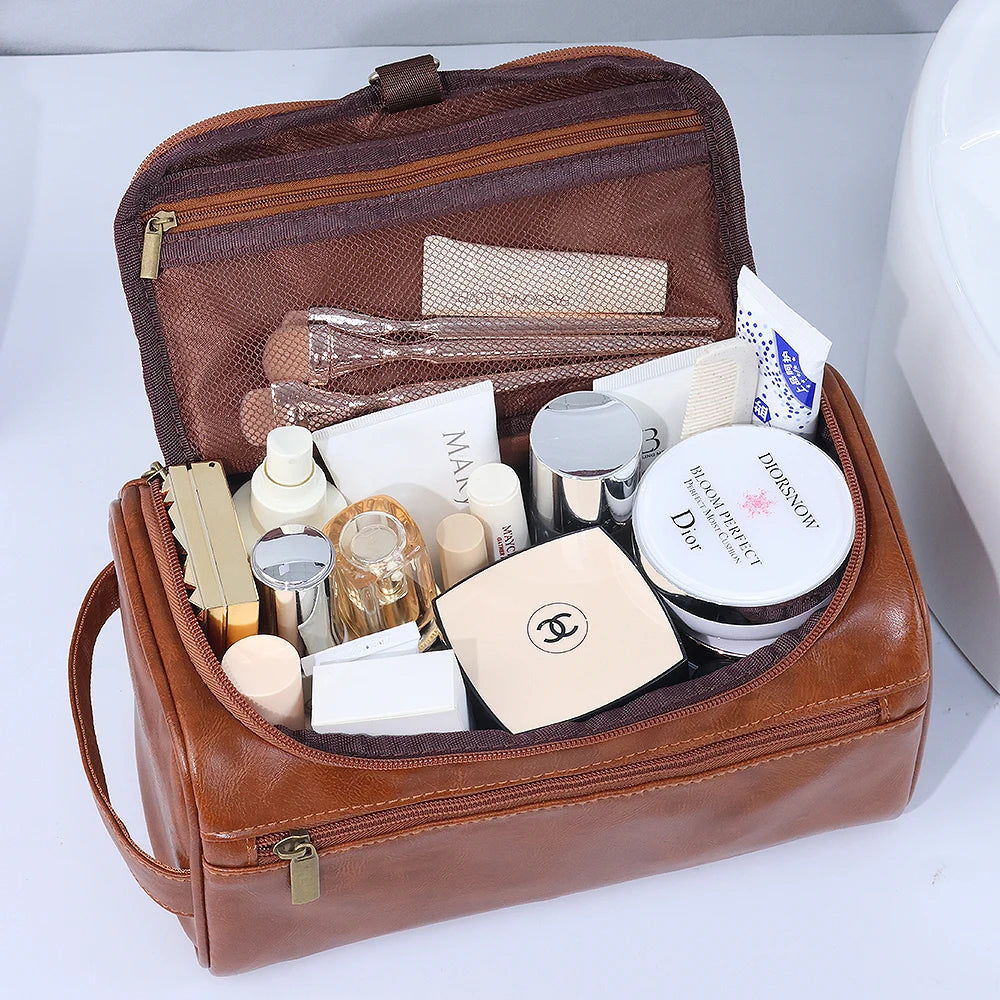 Organisateur de Toilette de Voyage pour Homme - Cuir PU