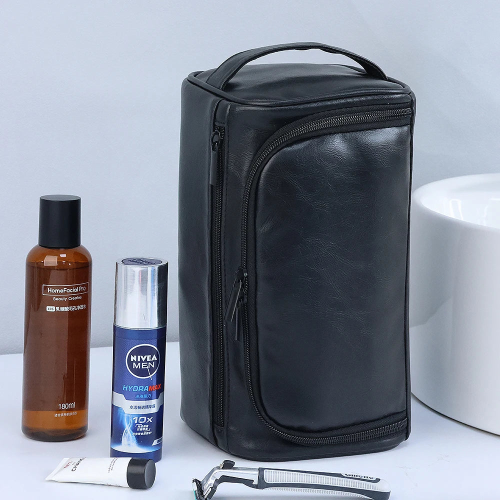 Organisateur de Toilette de Voyage pour Homme - Cuir PU