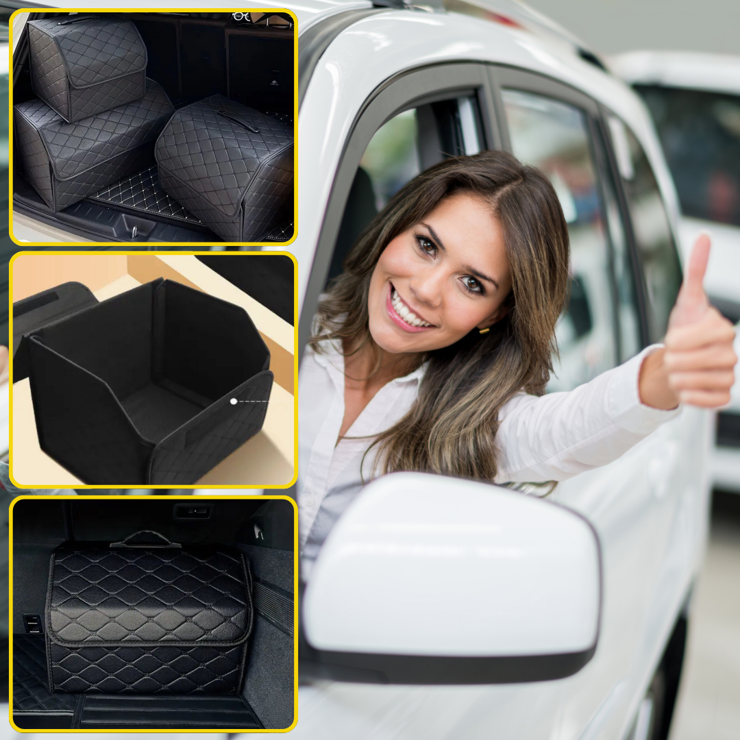 Sac de Rangement pour coffre voiture - Noir Carreaux